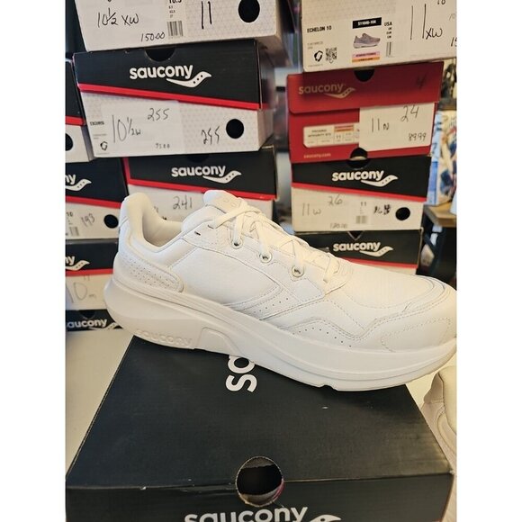 SAUCONY MEN\'S GUIDE METRO LE Size 12M White LEATHER UPPER New‎ main image 5